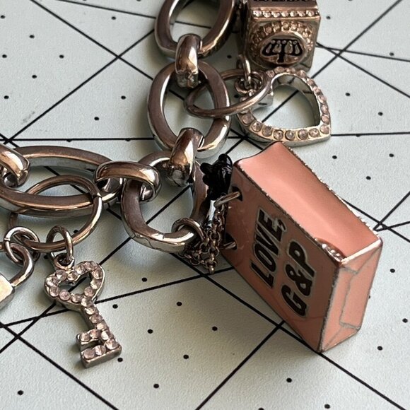 Juicy Couture Charm Bracelet Lipstick Scottie Dog Bling Y2K 90s Pink Mean Girls - Picture 15 of 16